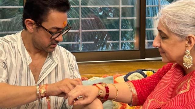 Aamir Khan and his sister Nikhat share sweet Rakhi moments; fans touched by heartwarming Raksha Bandhan PICS