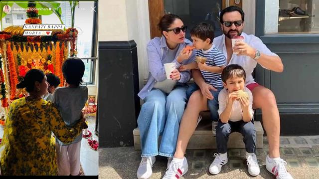 Taimur and Jeh Offer Prayers on Ganesh Chaturthi, Kareena Kapoor Shares Adorable Festive Moment