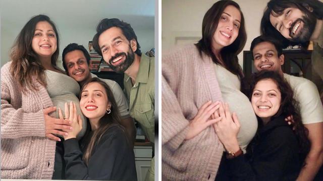 Nakuul Mehta and Jankee Parekh recreate special pregnancy memory with Drashti Dhami and Neeraj Khemka