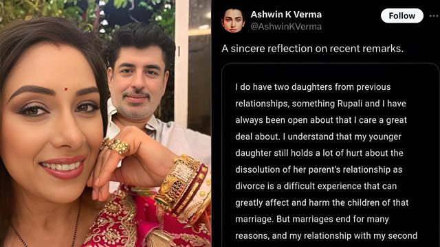 Rupali Ganguly’s husband Ashwin Verma breaks silence, defends wife against his daughter's allegations