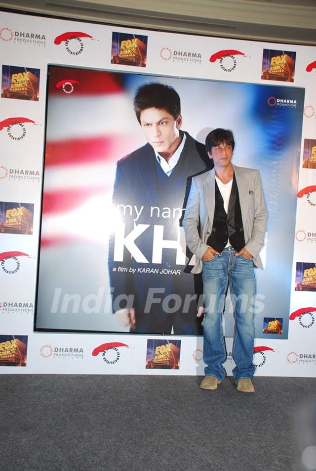 Bollywood actors Shah Rukh Khan at "My Name is Khan" Press Meet, in