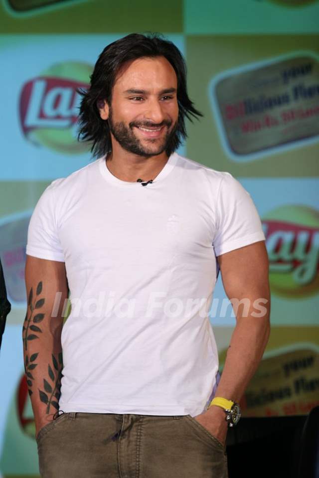 Actor Saif Ali Khan unveils Lays Chips new campaignat Grand Hyatt, Mumbai