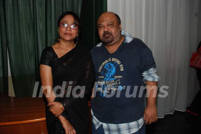 Bollywood actress Seema Biswas with a friend on the screening of the film &quot;Un Hazaraon Ke Naam&quot; at Fun Cinemas in Mumbai