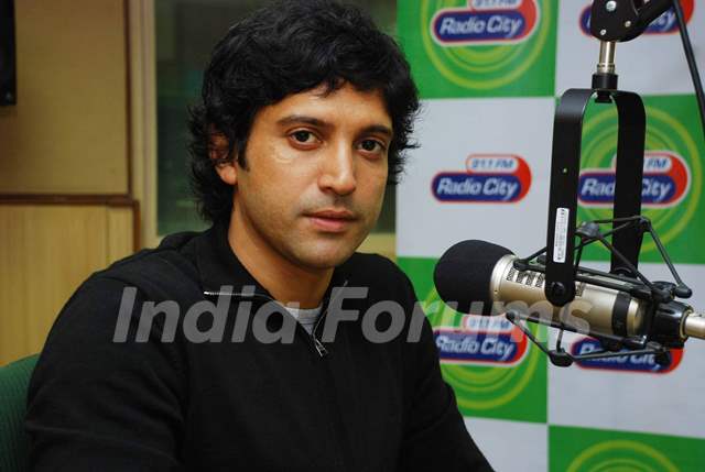 Farhan Akhtar at Radio City Studio at Bandra