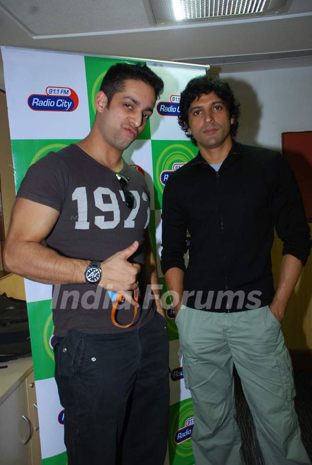 Farhan Akhtar at Radio City Studio at Bandra