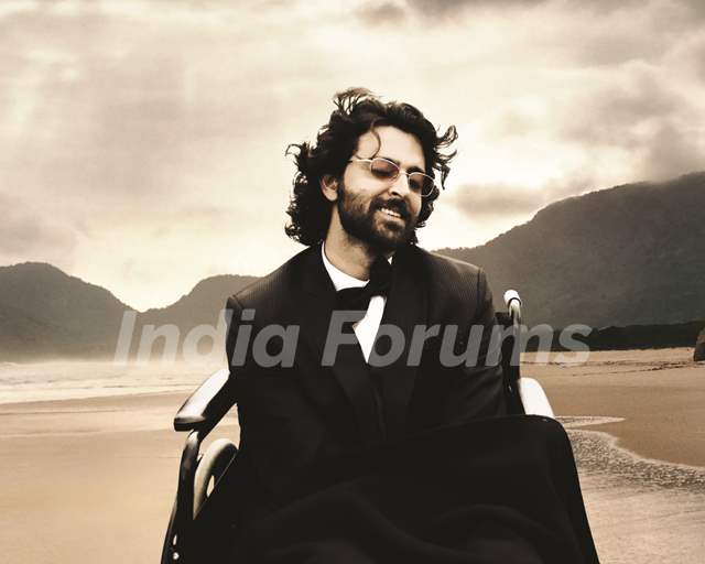 Hrithik Roshan on wheel chair
