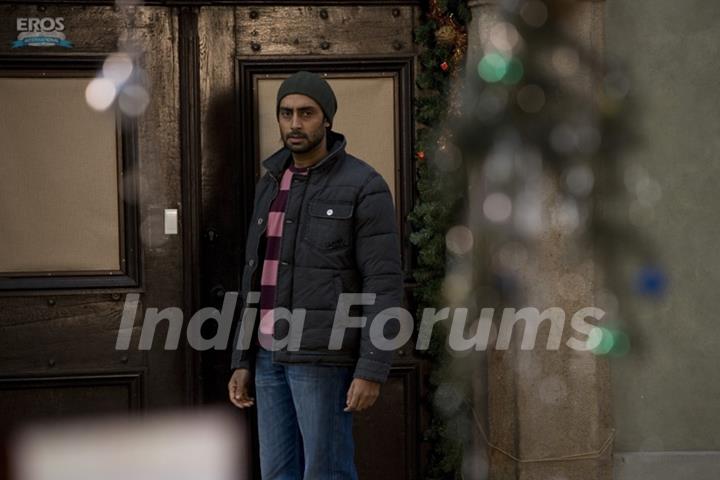 Abhishek wearing a black cap and a jacket