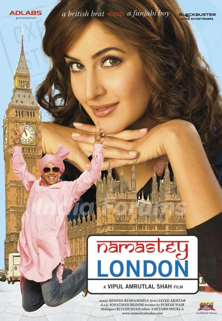 Poster of Namastey London with Akshay and Katrina