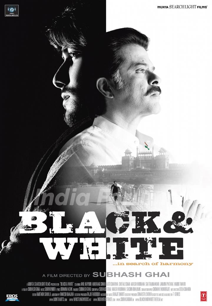 Black & White poster with Anil and Anurag