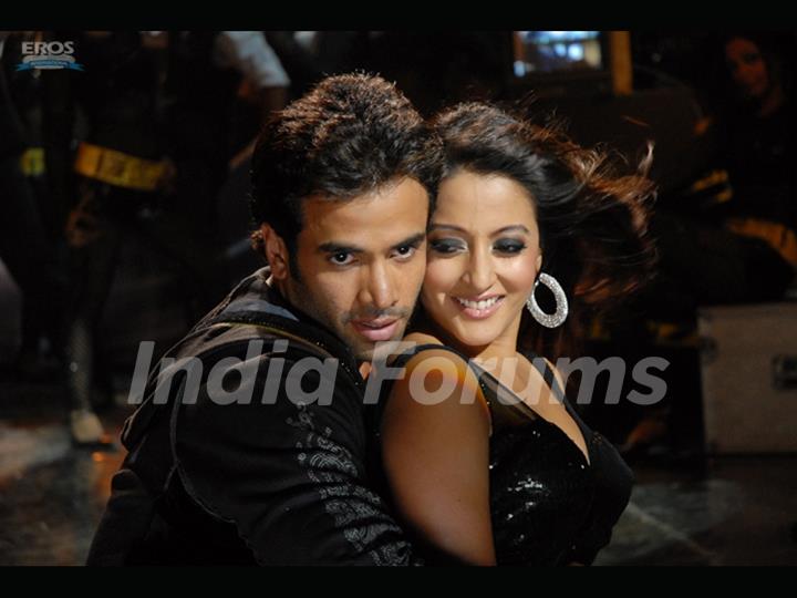 Lovable scene of Tusshar and Raima