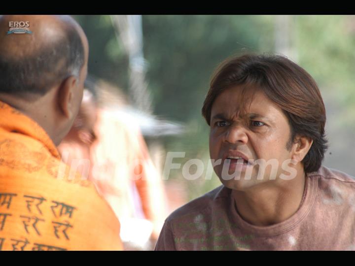 Rajpal Yadav looking shocked