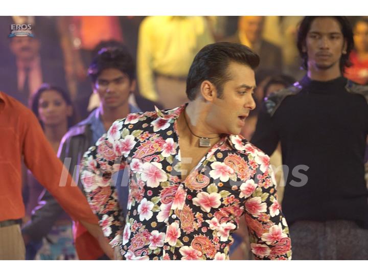 Salman Khan wearing a floral printed shirt