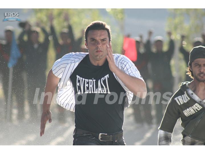 Vatsal Sheth and Sohail Khan doing racing