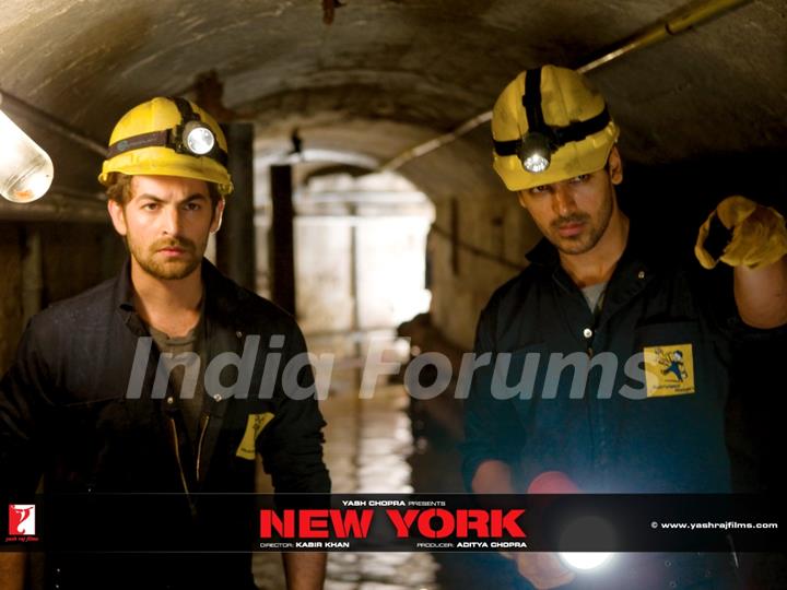 Neil Nitin and John Abraham searching someone