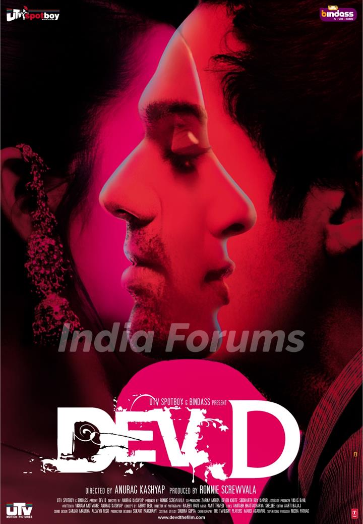 Abhay Deol and Mahie Gill on the poster of Dev D