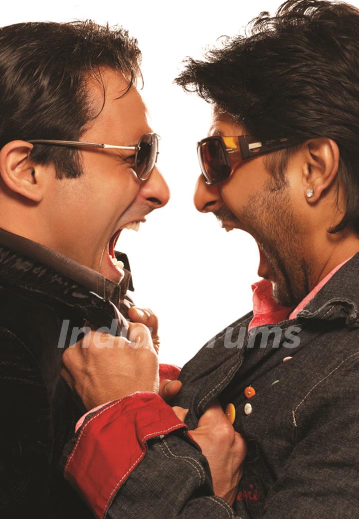 Akshaye Khanna and Arshad Warsi Laughing Picture in Shortkut