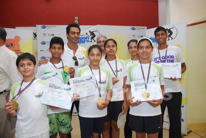 Arjun Rampal at Inter school West Zone squash championship at Worli