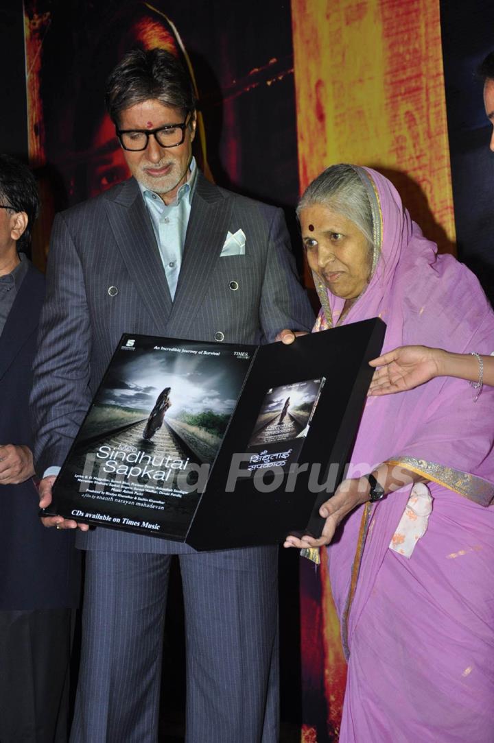 Amitabh Bachchan launches the music of I am Sindhutai Sapkal at Novotel