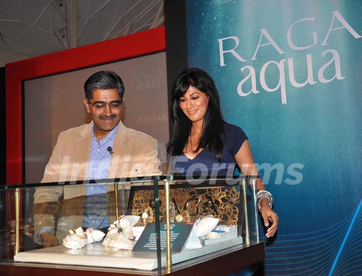 Chitrangada Singh at the launch of Titan's 'Raga Aqua' watch collection at Tote, Mumbai