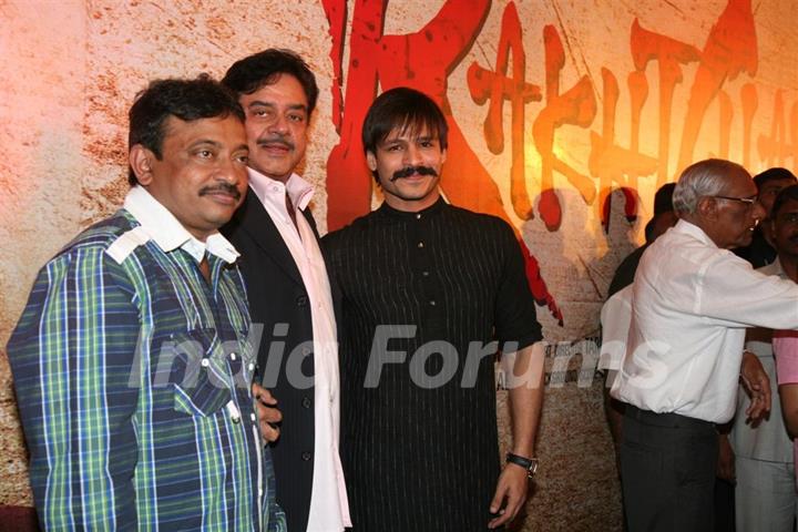 Ram Gopal Verma, Shatrughnan Sinha and Vivek Oberoi at Rakhta Charitra Special Footage Launch