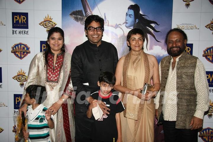 Ashutosh Rana and Renuka Shahane at Ramayana Premiere at PVR, Juhu