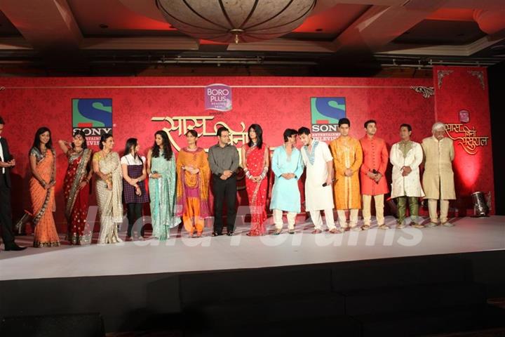 Cast and Crew at press conference of Sony's new show 'Saas Bina Sasural' at JW Marriot, Mumbai