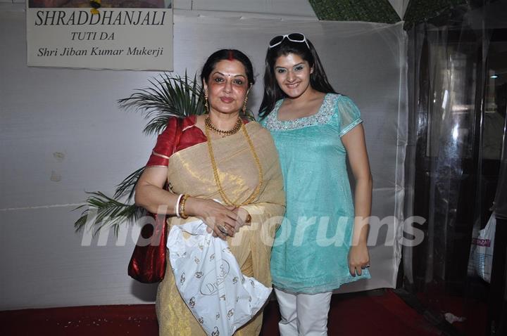 Moushmi Chatterji attend a Durga Puja event