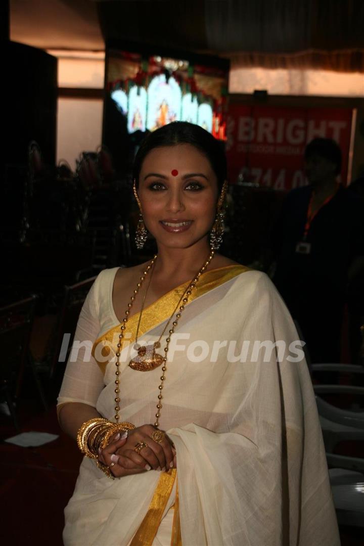 Rani Mukherjee attend a Durga Puja event