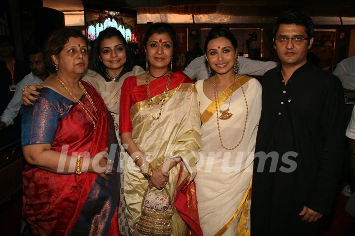 Rani Mukherjee and Vaibhavi Merchant attend a Durga Puja event