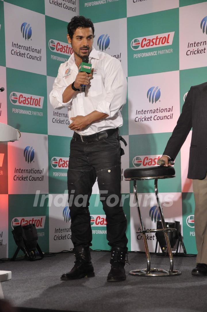 John Abraham at Castrol-ICC World Cup Event at Mumbai