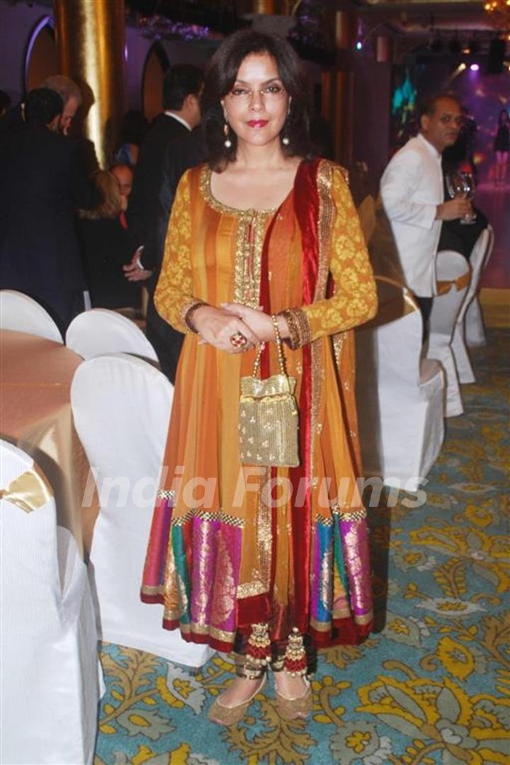 Zeenat Aman at Manish Malhotra Bridal Collection show at Taj Mahal Hotel at Mumbai