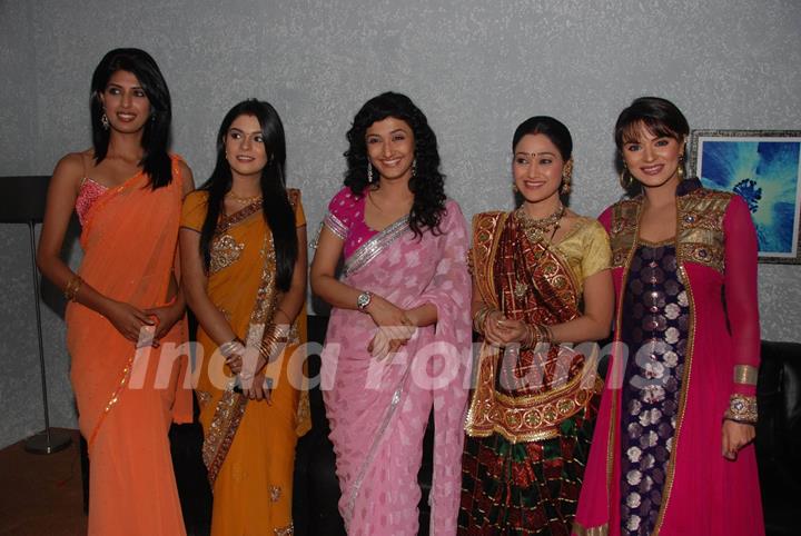 Indian's leading TV actresses on the sets of KBC at Film City