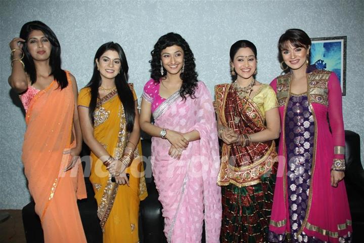 TV actresses on the sets of KBC at Film City