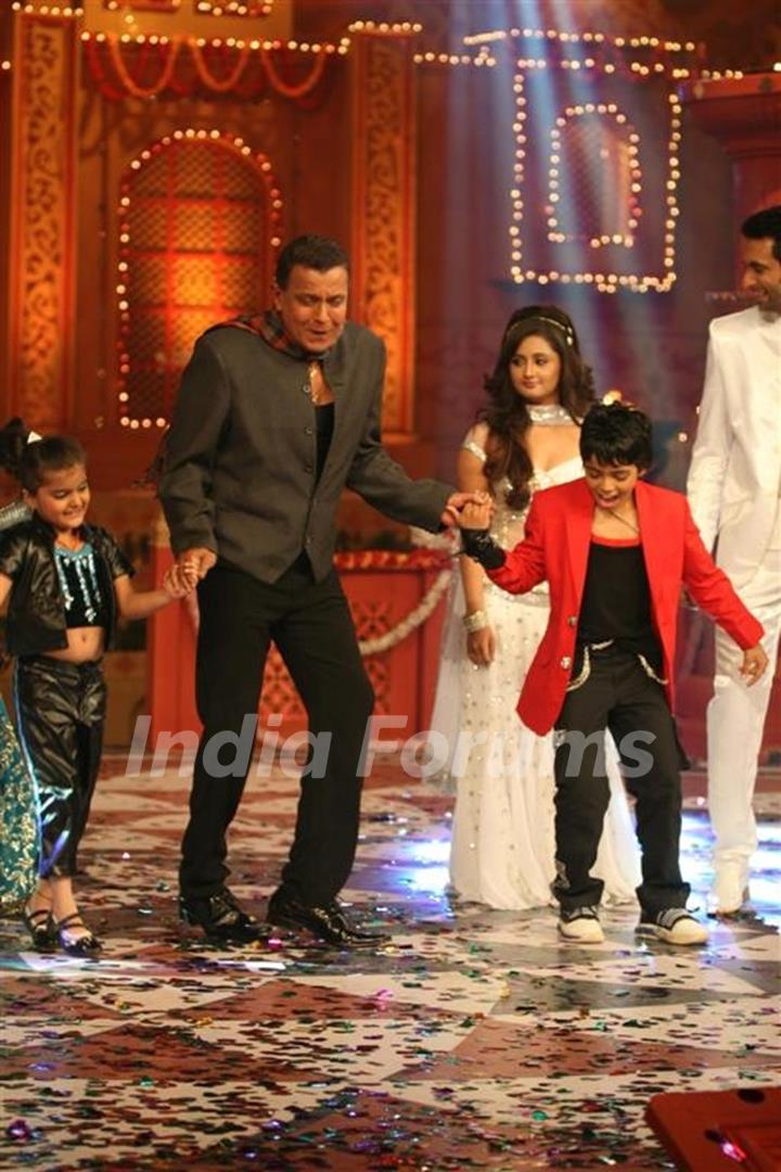 Mithun Chakraborty on the sets of Colors Diwali show