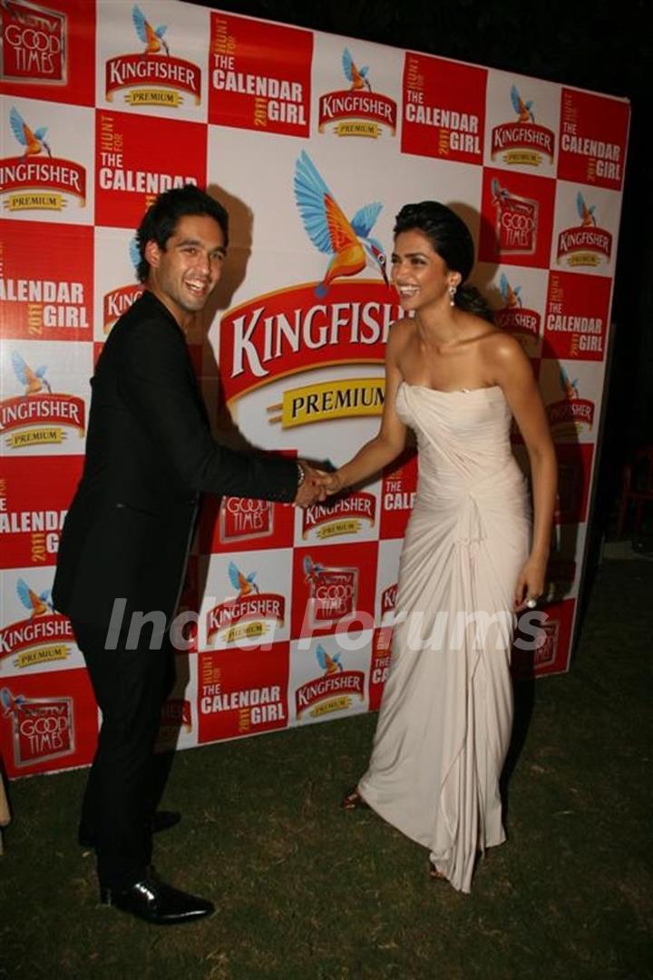 Deepika Padukone and Siddharth Mallya grace the Kingfisher Calender event at the Tulip Star, Mumbai