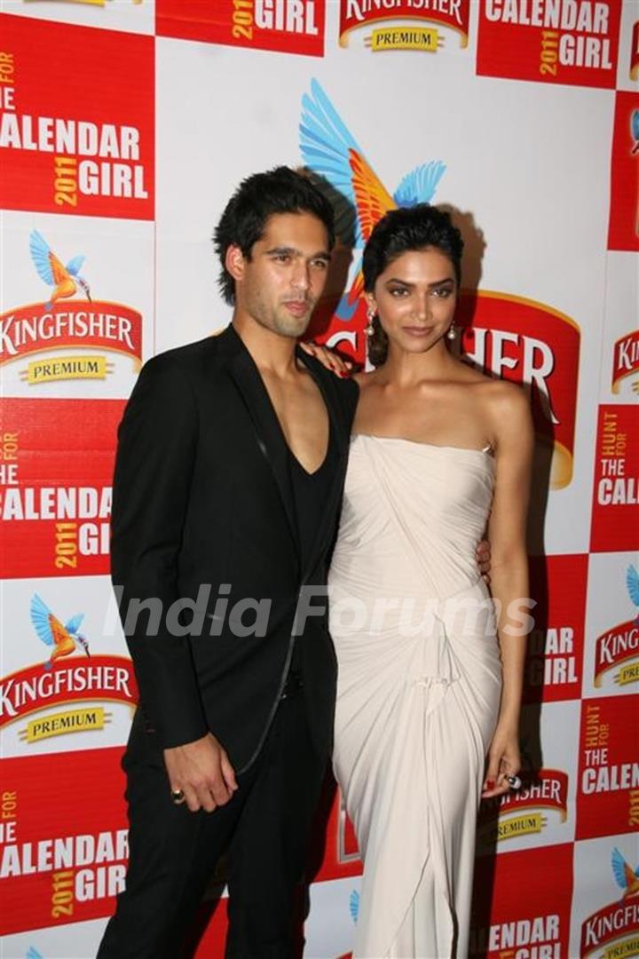 Deepika Padukone and Siddharth Mallya grace the Kingfisher Calender event at the Tulip Star, Mumbai