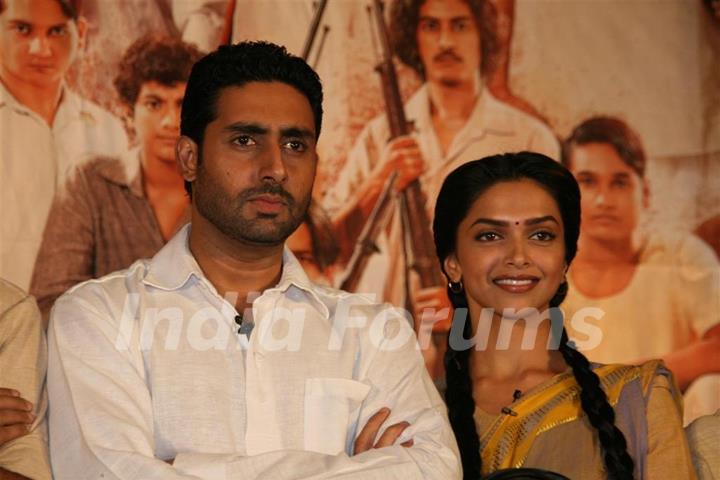 Abhishek and Deepika at Audio release of 'Khelein Hum Jee Jaan Sey'