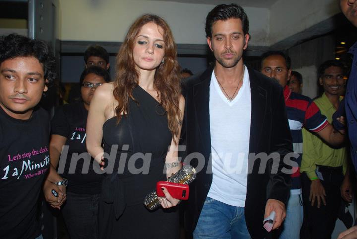 Hrithik Roshan and Suzzane Khan at Namrata Gujral's 1 A Minute film on breast cancer premiere PVR