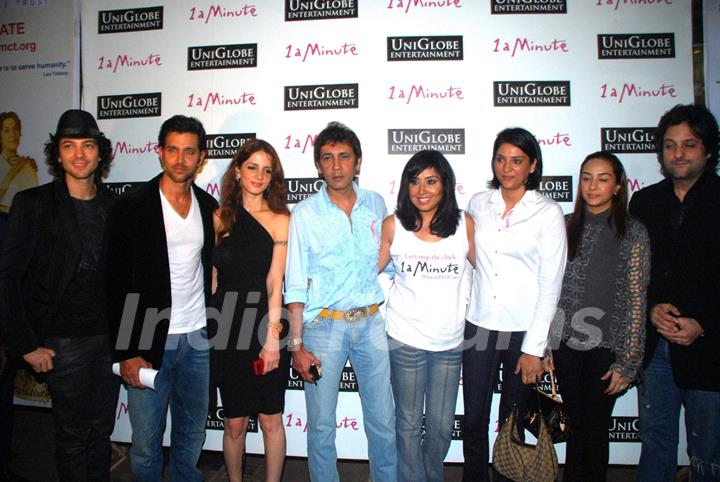 Hrithik Roshan and Fardeen Khan at Namrata Gujral's 1 A Minute film on breast cancer premiere PVR