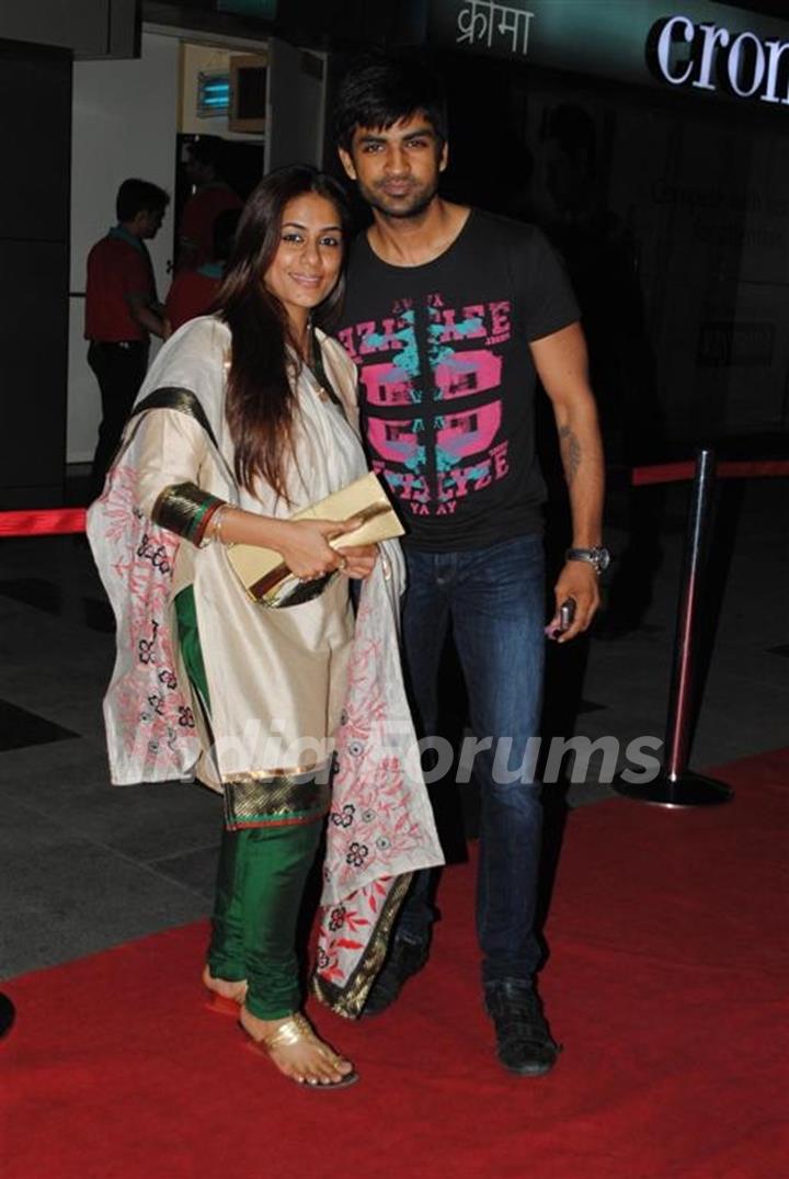 Manish Goel and Poonam Goel at Namrata Gujral's 1 A Minute film on breast cancer premiere PVR