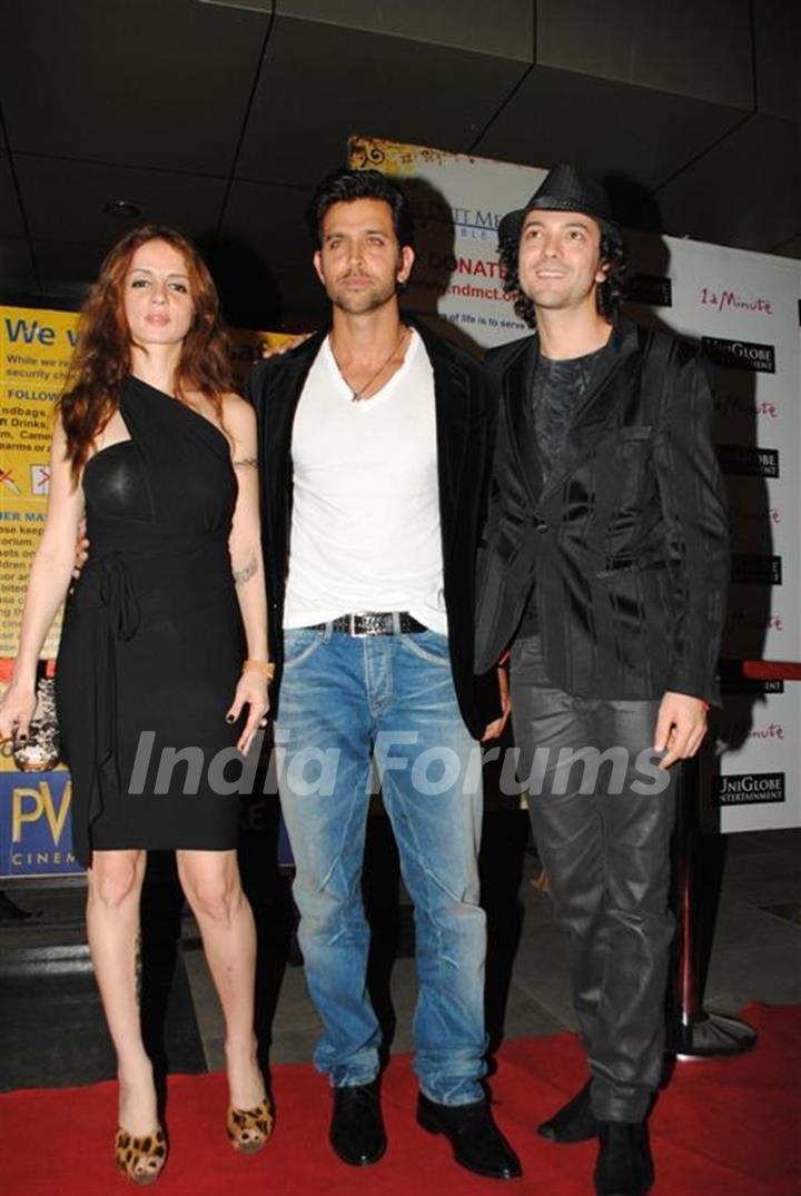 Hrithik Roshan and Suzzane Khan at Namrata Gujral's 1 A Minute film on breast cancer premiere PVR