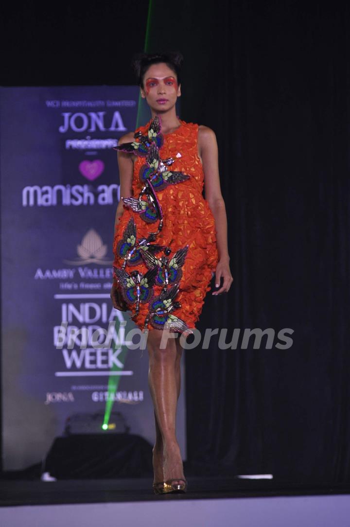 Model walk on the ramp for Manish Arora for Amby Valley Indian Bridal Week at Sahara Star