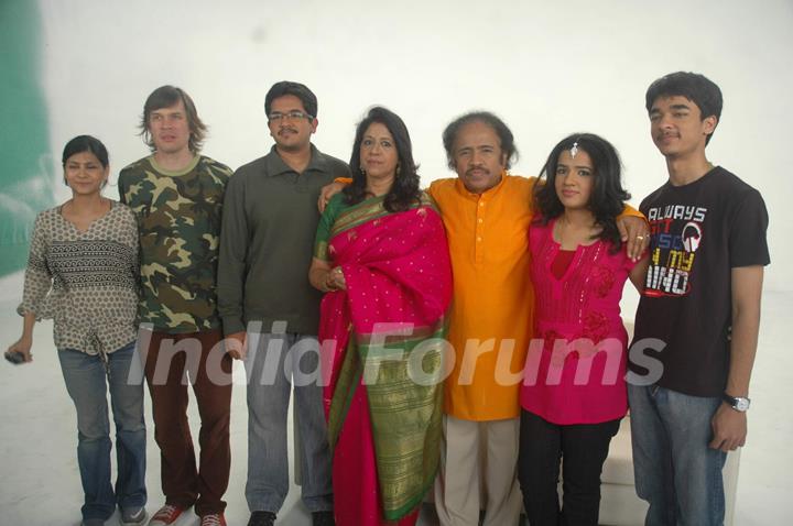 Kavita Krishnamurthy with her family for a music video directed by Luke Kenny at Andheri