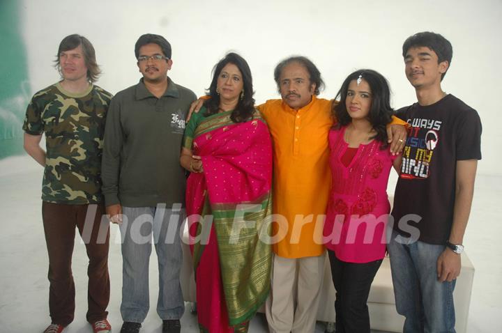 Kavita Krishnamurthy with her family for a music video directed by Luke Kenny at Andheri