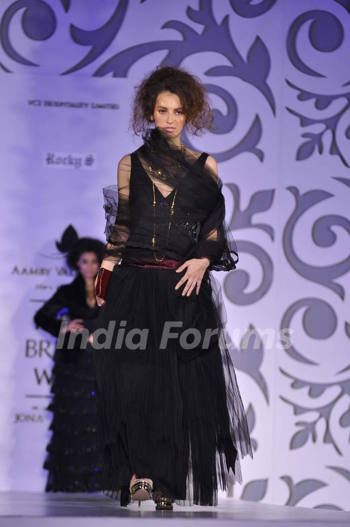 Model walk on the ramp for Rocky S at Aamby Valley Indian Bridal Week