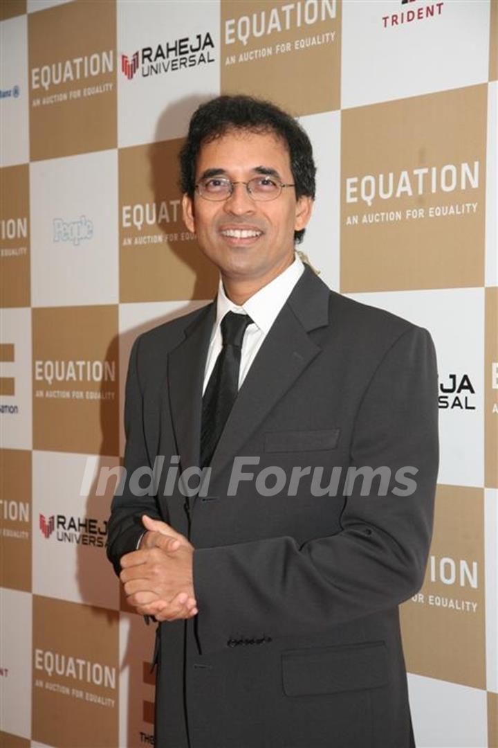 Harsha Bhogle at Rahul Bose sports auction at the Trident