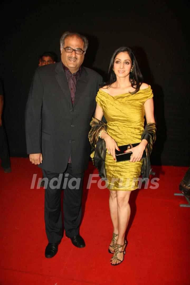 Sridevi and Boney Kapoor at Sahara Sports Awards 2010