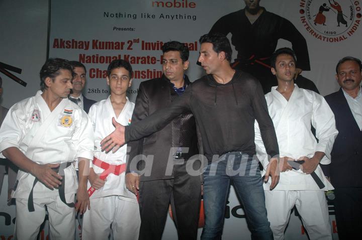 Akshay Kumar at Karate championships final at Andheri Sports Complex