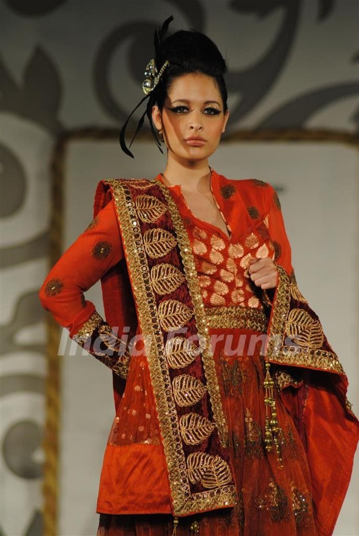 Model Walks for designers Neeta Lulla at Aamby Valley India Bridal Week day 2