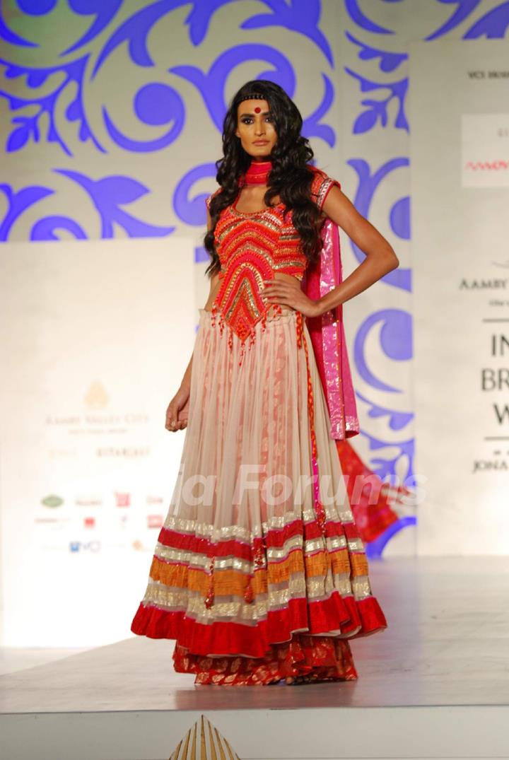 Model Walks for designers Mona Pali at Aamby Valley India Bridal Week day 3